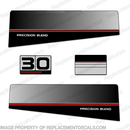 Yamaha 1986 - 1989 30hp Decal Kit (Partial Kit) 86, 87, 88, 89, 30, INCR10Aug2021