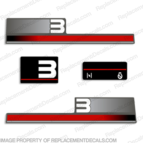 Yamaha 1997 3hp Decals (Partial Kit) 97, 3, INCR10Aug2021