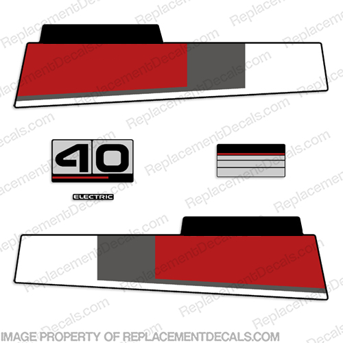 Yamaha 1984-1987 40hp Decals (Partial Kit) 40, hp, 40 hp, 1984, 1985, 1986, 1987, forty horsepower, INCR10Aug2021