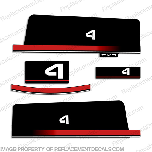 Yamaha 1984 - 1997 4hp Decal Kit (Partial Kit) 84, 4, 85, 86, 87, 88. 89, 90, 91, 92, 93, 94, 95, 96, 97, INCR10Aug2021