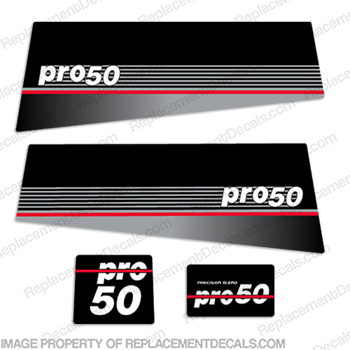 Yamaha 50hp Pro Decals - 1989 - 1994 (Partial Kit) 89, 90, 91, 92, 93, 94, 50, 50 hp, INCR10Aug2021