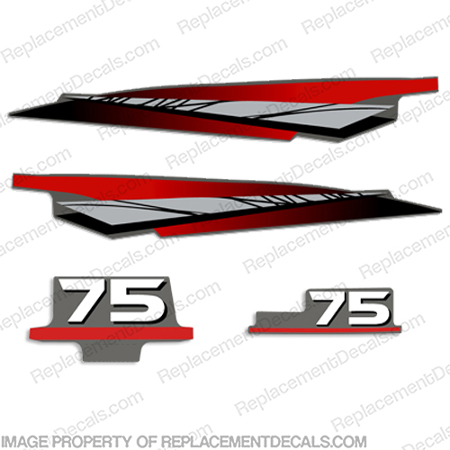 Yamaha 75hp 2-Stroke Decal Kit (Partial Kit) 75 hp, 75, 2 stroke, stroke, two stroke, twostroke, two-stroke, INCR10Aug2021