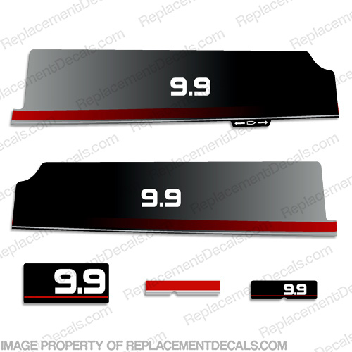 Yamaha 9.9hp Decal Kit - 1990s (Partial Kit) 9.9, 90, INCR10Aug2021