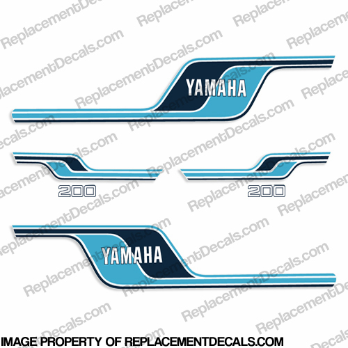Yamaha 1977 RD200 Decal Kit - French Blue INCR10Aug2021