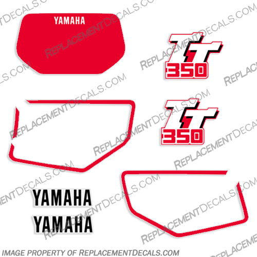 Yamaha TT350 Motorcycle Decal Kit - 1986-1987 yamaha, TT350, TT, tt, 1986, 1987, dirt, bike, motorcycle, stickers, decals, off road