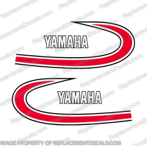 Yamaha YZ250 Motorcycle Gas Tank Stickers 1974 yamaha, 250, 250cc, yz250, motorbike, motor, bike, motorcycle, gas, fuel, tank, stickers, decal, decals, 1974