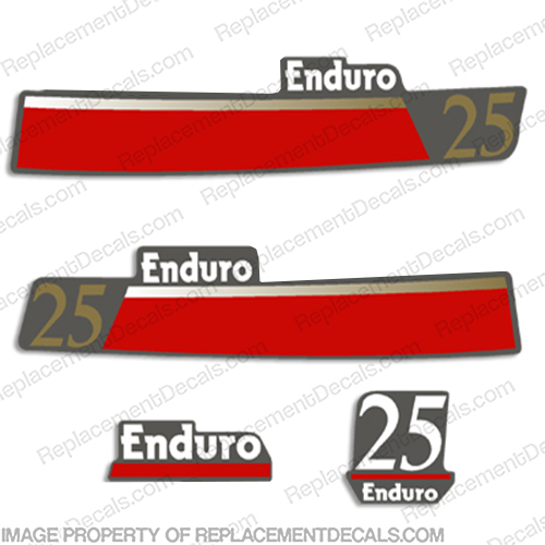 Yamaha 25hp Enduro Decals (Partial Kit) 25, INCR10Aug2021