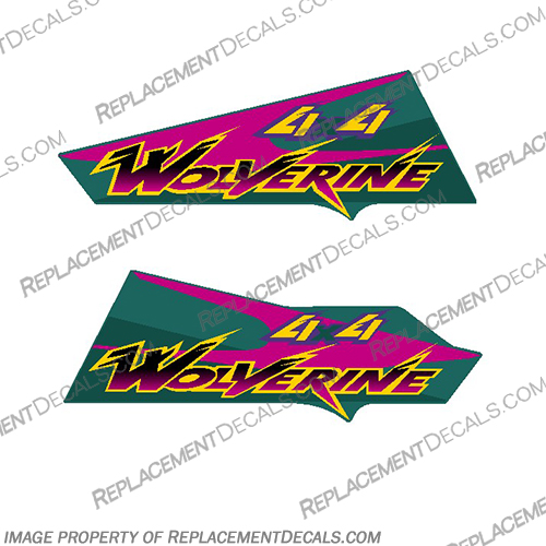 Yamaha Wolverine 350 4X4 ATV Decals Green / Pink / Purple / Yellow - 1996 1997 1998 1999 yamaha, atv, decals, decal, set, kit, stickers, motor, bike, motorbike, dirt, dirtbike, motocross, 350, wolverine, 4x4, 4by4, 4 by 4, 4 x 4, green, pruple, pink, yellow, 1996, 1997, 1998, 1999