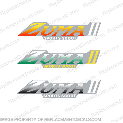 Zuma Sport Scoot II Scooter Decal (2001+) yamaha, zuma, sport, scoot, 2, II, scooter, bike, motor, engine, decal, kit, sticker, INCR10Aug2021