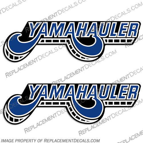 Yamaha "YAMAHAULER" Decals (Set of 2) - Style 2 Yamahauler, Yamaha, Decals, van, sticker, decal, set, style, 2, blue, yellow, 