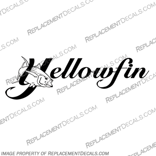 Yellowfin Boats Window Decal  Yellow, Fin, Yellowfin, Boat, Logo, Decal, Decals, Set, of, 2, two, any, color, color!, custom color, custom